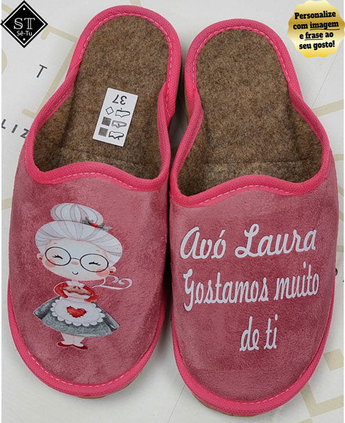 Chinelos Avó Natal Gosto Muito de Ti